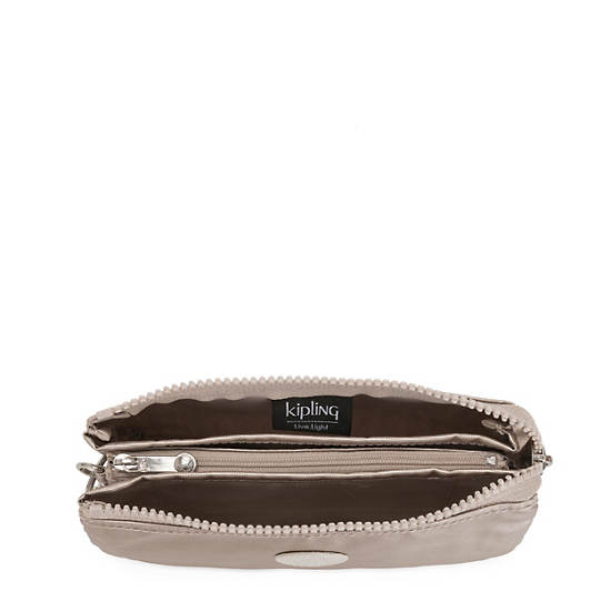 Kipling Creativity Large Metallic Pouch Väska Rosa | SE 1131AH